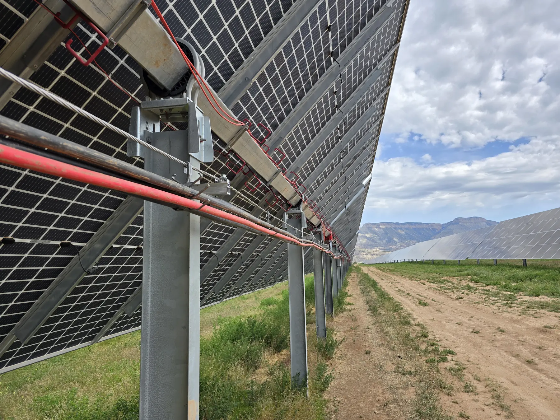Ground-mount solar array installed by T&G Electric