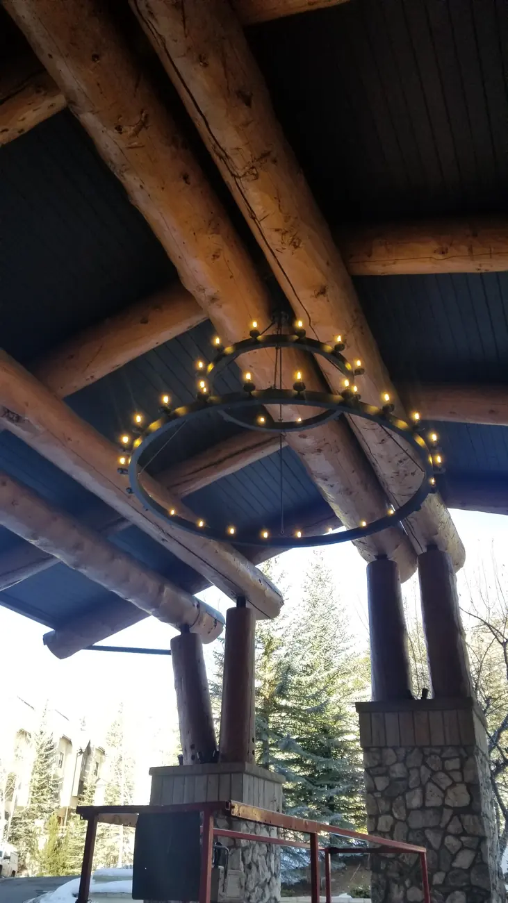 Porch chandelier